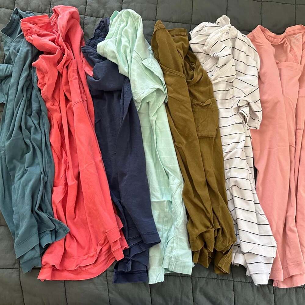Old Navy Boyfriend T-Shirt Bundle, Size XS and S, 8-Piece Set